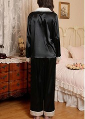Black Long Sleeve Lounge Top and Pants | thumb picture 