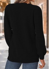 Black Tummy Coverage Geometric Print Long Sleeve Sweatshirt | thumb picture 