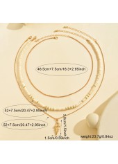 Golden Color Alloy Detail Conch Necklace | thumb picture 