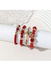 Red Heart Design Glass Beaded Bracelets | thumb picture 