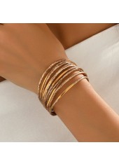 Golden Color Iron Multi Layered Bangle
