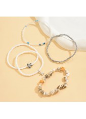 Beige Color Shell Alloy Detail Anklets | thumb picture 