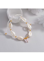 Beige Butterfly Animal Shell Design Anklet | thumb picture 