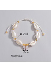 Beige Butterfly Animal Shell Design Anklet | thumb picture 