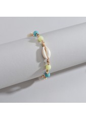 Raw White Shell Plastic Detail Anklet | thumb picture 