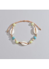 Raw White Shell Plastic Detail Anklet | thumb picture 