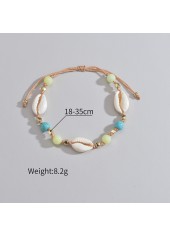 Raw White Shell Plastic Detail Anklet | thumb picture 
