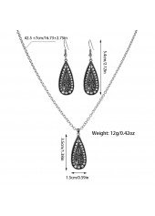 Silver Alloy Tribal Earrings and Necklace | thumb picture 