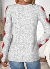 Multi Color Heart Print Long Sleeve T Shirt | thumb picture 