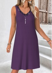 Purple Tummy Coverage 3/4 Sleeve Dress and Cardigan | thumb picture 