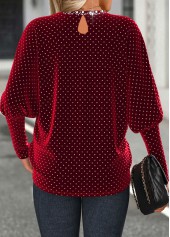 Wine Red Fake 2in1 Long Sleeve T Shirt | thumb picture 