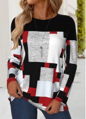 Multi Color Tummy Coverage Geometric Print T Shirt | thumb picture 