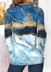 Blue Tummy Coverage Ombre Long Sleeve T Shirt | thumb picture 