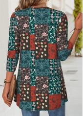 Multi Color Tummy Coverage Fake Two Piece Twinset | thumb picture 