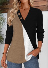 Multi Color Tummy Coverage Long Sleeve T Shirt