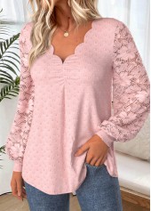 Light Pink Tummy Coverage Long Sleeve T Shirt | thumb picture 