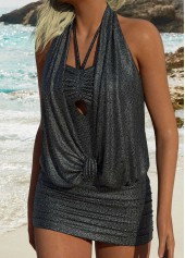 Tummy Coverage Grey One Piece Swimwear | thumb picture 