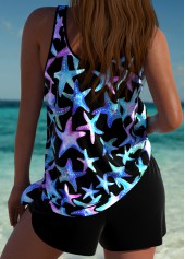 Tummy Coverage Mid Waisted Marine Life Print Tankini Set | thumb picture 