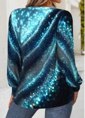 Blue Tummy Coverage Ombre Long Sleeve T Shirt | thumb picture 