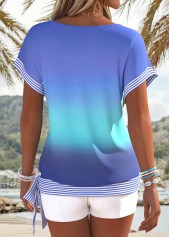 Blue Tummy Coverage Ombre Short Sleeve T Shirt | thumb picture 