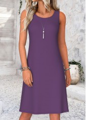 Purple Tummy Coverage 3/4 Sleeve Dress and Cardigan | thumb picture 