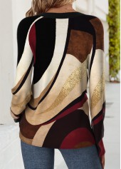 Multi Color Tummy Coverage Striped Long Sleeve T Shirt | thumb picture 