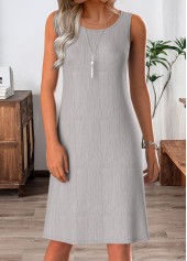 Grey Tummy Coverage 3/4 Sleeve Dress and Cardigan | thumb picture 