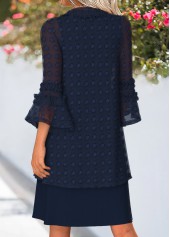 Navy Tummy Coverage 3/4 Sleeve Dress and Cardigan | thumb picture 