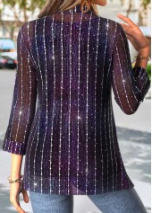 Purple Tummy Coverage Long Sleeve Cardigan and Tank Top | thumb picture 