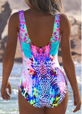 Pull On Tribal Print Pink One Piece Swimwear | thumb picture 