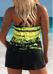 Tummy Coverage Mid Waisted Tie Dye Print Tankini Set | thumb picture 