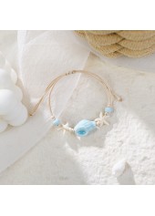 Light Blue Shell Starfish Design Bracelet | thumb picture 