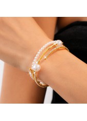 Golden Pearl Round Beaded Design Bangle | thumb picture 