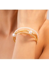 Golden Pearl Round Beaded Design Bangle | thumb picture 