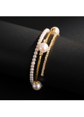 Golden Pearl Round Beaded Design Bangle | thumb picture 