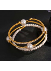 Golden Pearl Round Beaded Design Bangle | thumb picture 