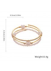 Golden Pearl Round Beaded Design Bangle | thumb picture 
