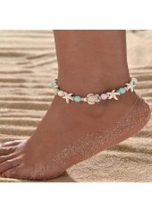 Light Blue Color Turtle CDetail Anklet