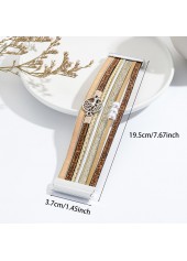 Light Coffee Color Faux Leather Bangle | thumb picture 