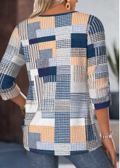 Multi Color Tummy Coverage Geometric Print T Shirt | thumb picture 