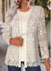 Light Camel Tummy Coverage Long Sleeve Cardigan | thumb picture 