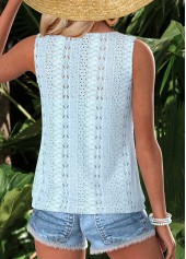 Light Blue Tummy Coverage Sleeveless Tank Top | thumb picture 