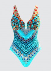 Tummy Control Tribal Print One Piece Swimwear and Skirt | thumb picture 