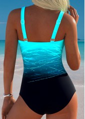 Wrap Ombre Cyan One Piece Swimwear | thumb picture 