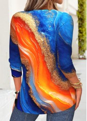 Multi Color Tummy Coverage Ombre Long Sleeve T Shirt | thumb picture 