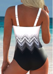 Geometric Print Black One Piece Swimwear | thumb picture 