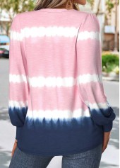 Light Pink Tummy Coverage Tie Dye Print T Shirt | thumb picture 