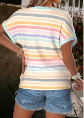 Multi Color Tummy Coverage Short Sleeve T Shirt | thumb picture 