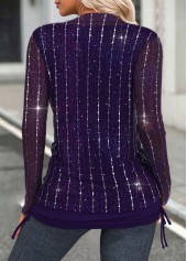 Dark Purple Tummy Coverage Long Sleeve T Shirt | thumb picture 