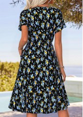 Multi Color Tummy Coverage Ditsy Floral Print Dress | thumb picture 